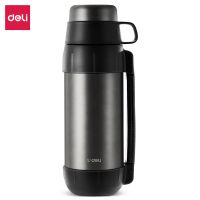 得力LL106-旅行壺-304不銹鋼1.5L-深灰(深灰)(1個/彩盒) 保溫壺保溫杯 水壺